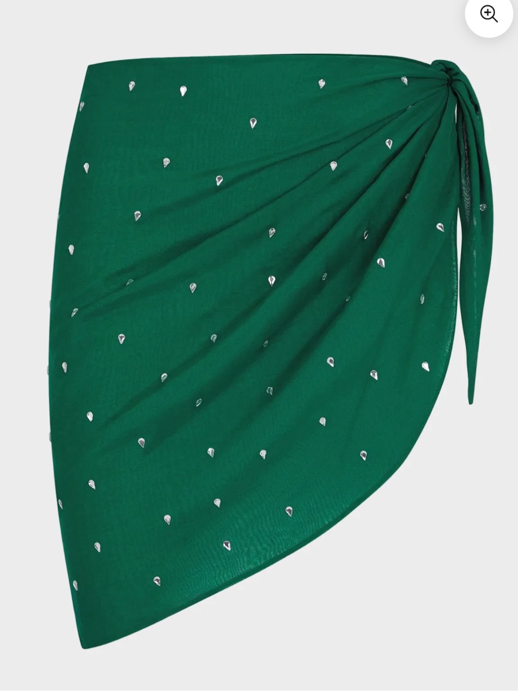 Oseree Gem Studded Triangle Bikini Set With Matching Sarong Nwt — image 5 of 8